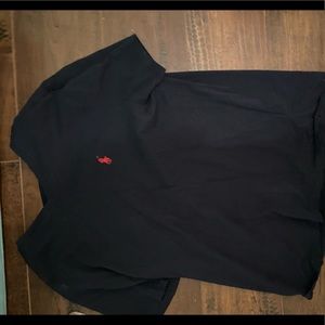 Shirt sleeve V neck polo shirt